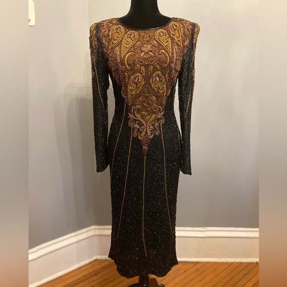 Vintage Beaded Gown, size S - Picture 1 of 7